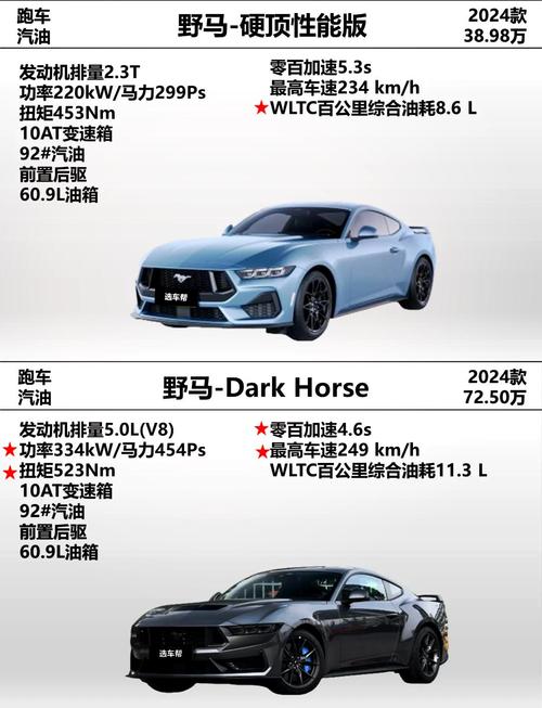 野马2022价格表/野马最新款价格